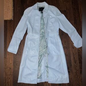 Baby blue Guess leather jacket small medium